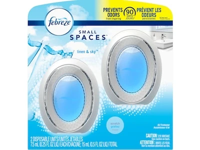 Febreze Small Spaces Passive Air Fresheners, Gain Original, 0.25 Fl. Oz., 2/Pack (93330)