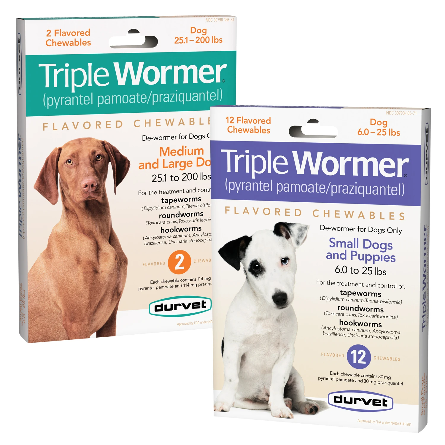-pet Triple Wormer from med & Lrg Dogs 2 Count - 011-17703