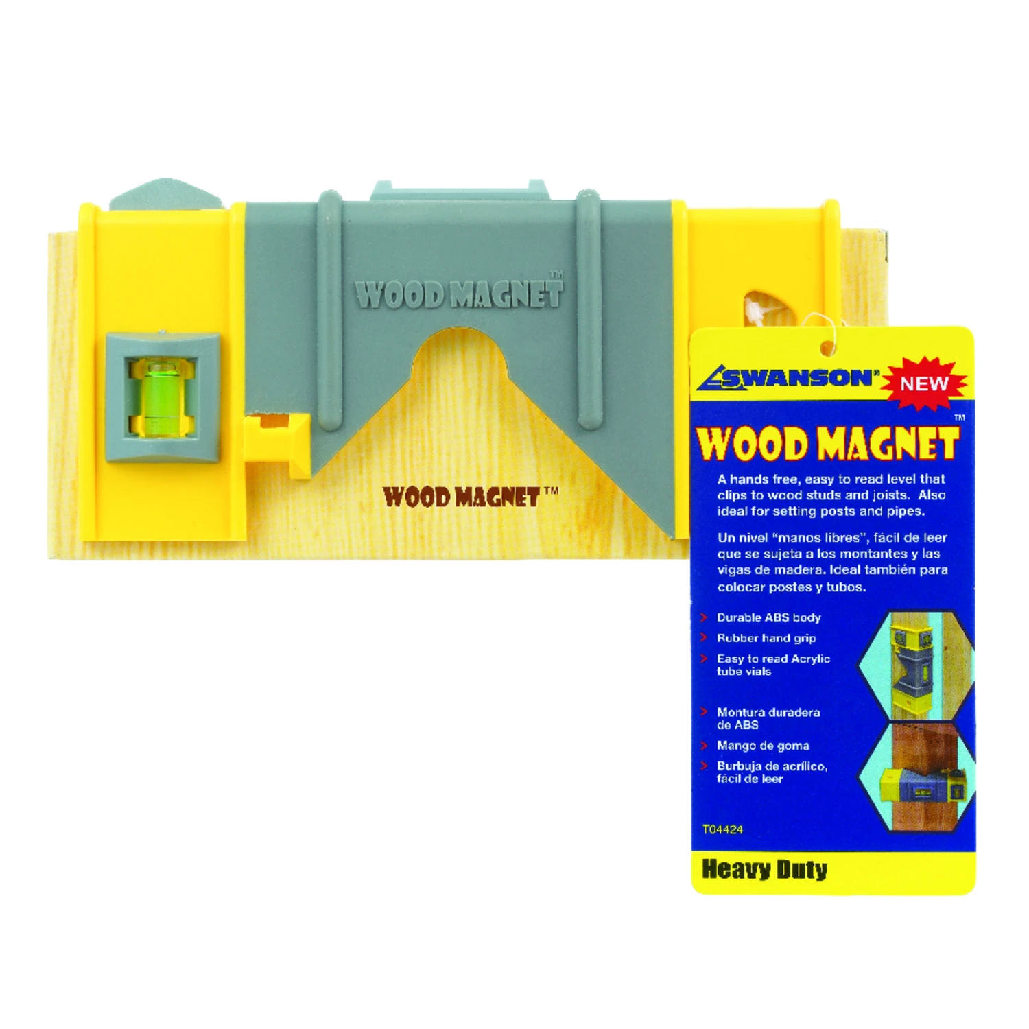 Swanson Wood Magnet 8 in ABS Magnetic Joist Level with 3 Vials – Pro Framing Tool