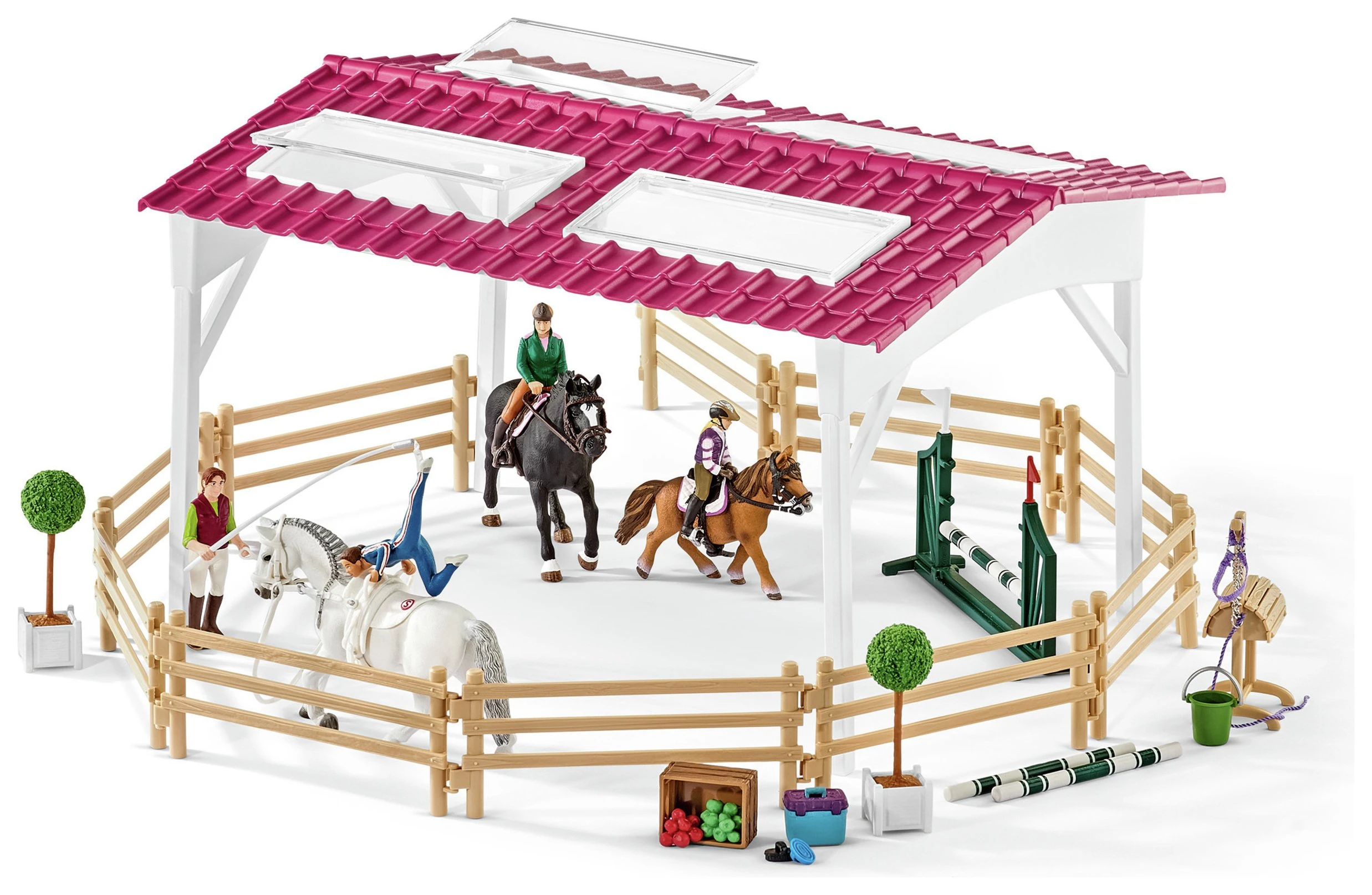 Horse Club Riding Center Playset With Stable, Riders, And Horses
