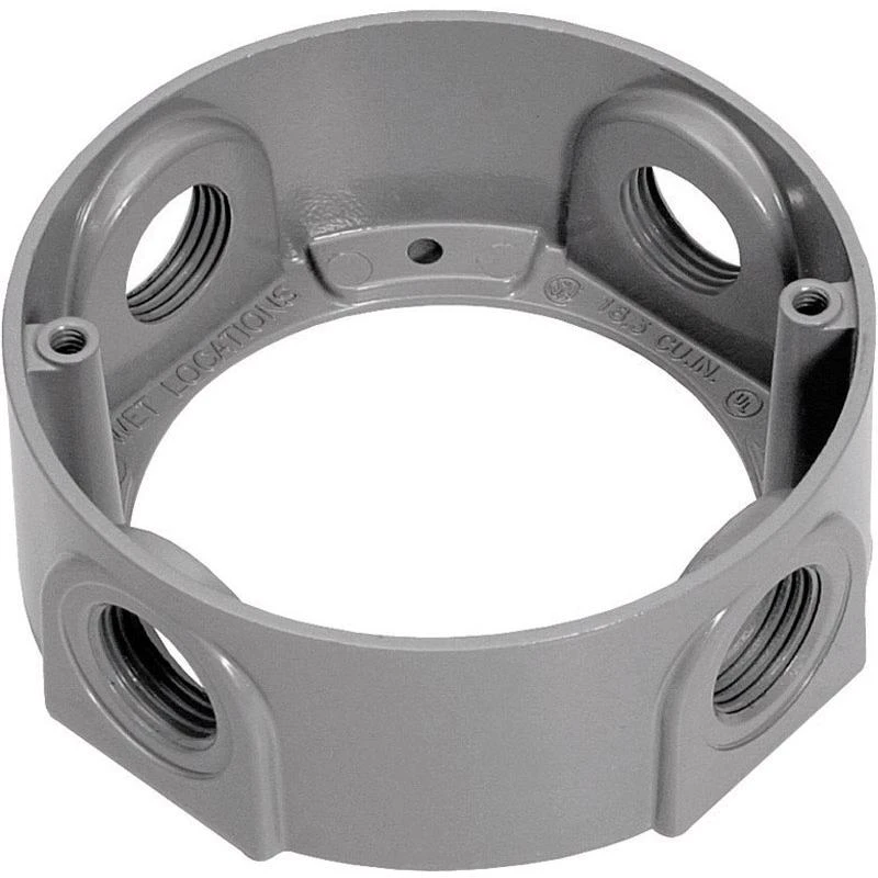 16.5 Cu In Round Metallic Extension Ring Gray 4-3/16 In.
