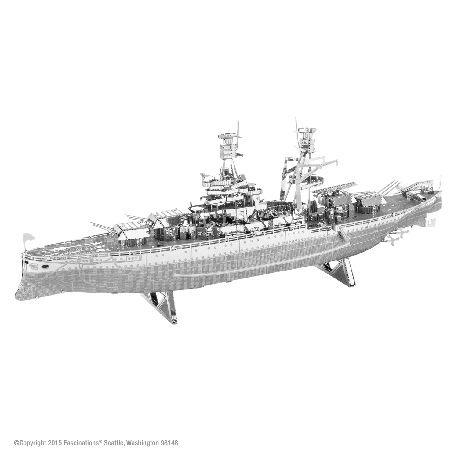 Metal Earth Uss Arizona 3d Model Kit - Metal Silver - Mms097