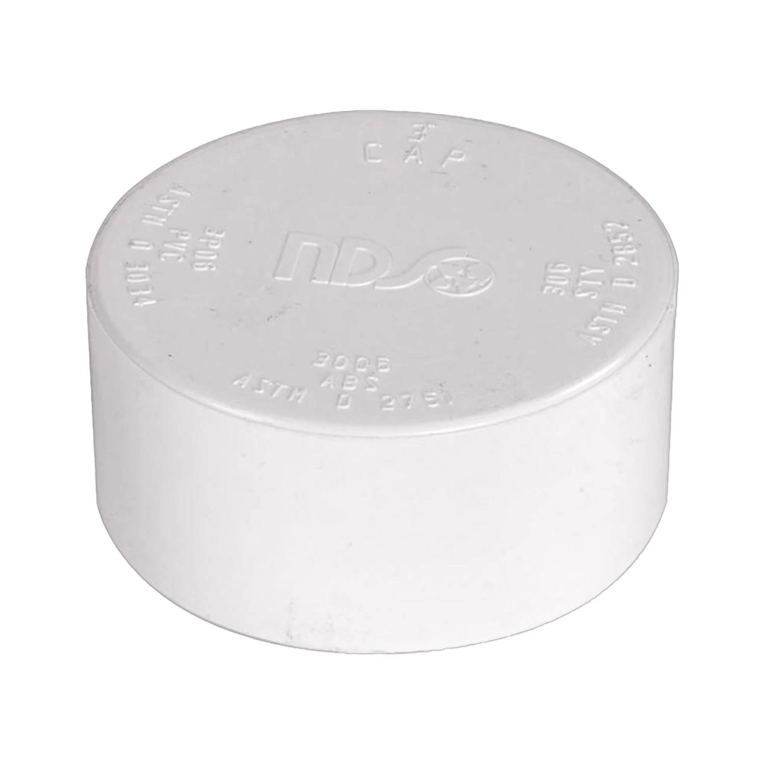 NDS Schedule 35 3 in. Hub each X 3 in. D Hub PVC Drain Cap 1 pk