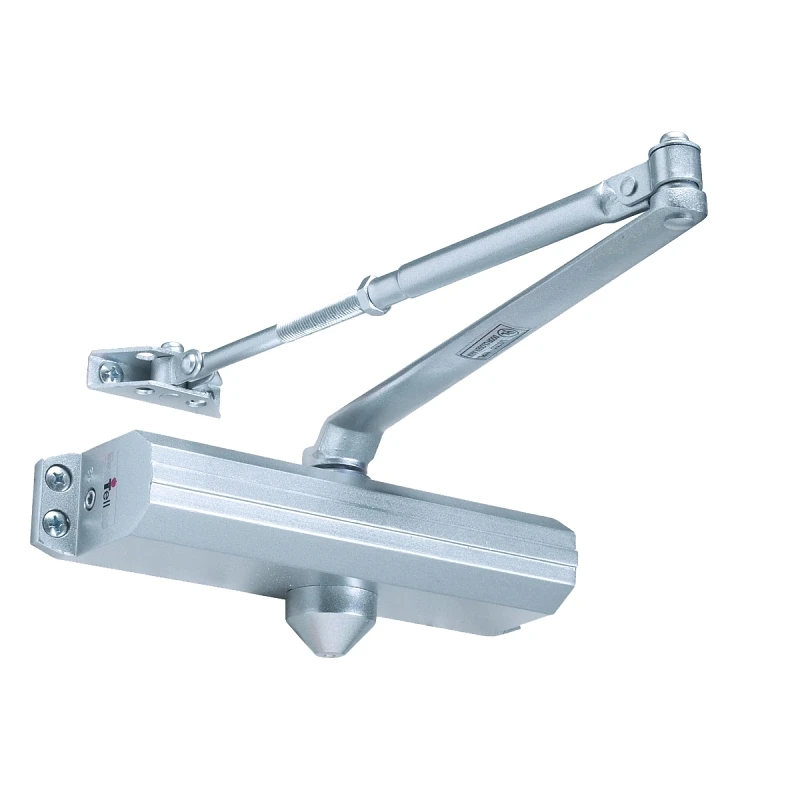 Tell Door Closer, 600 Series Adjustable 1-4 Spring Size, Aluminum (Silver) (DC100018)