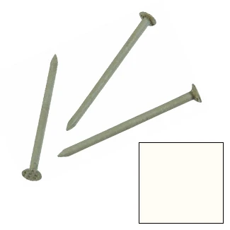 Aluminum Trim Nails 1-1/4 Inch White 1 Pound Pack At31258252wh
