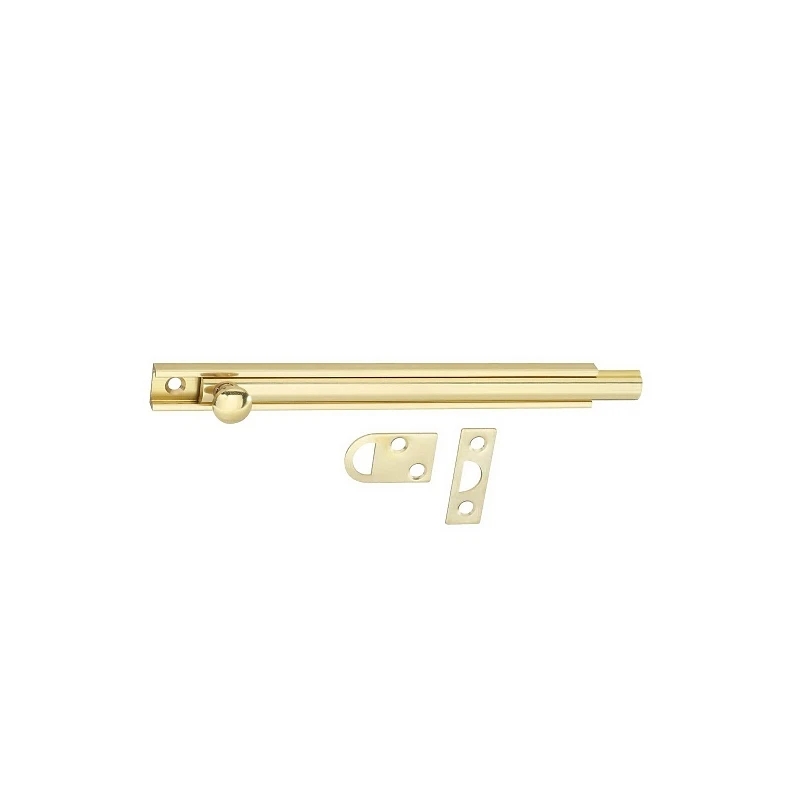 V1922 6 In. Solid Brass Surface Bolt With (6) #5 Screws, Model N198-010