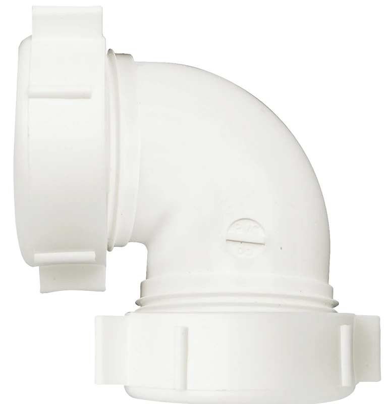 1-1/2 In. Plastic 90 Degree Sink Drain Elbow With Reducer Washers