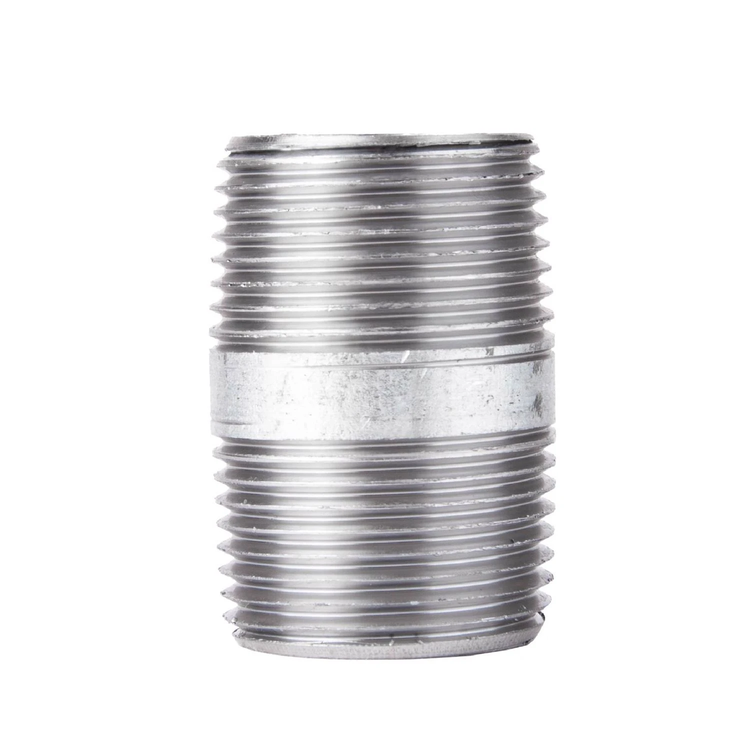 Three Eighths Inch by One and One Half Inch Galvanized Steel Pipe Nipple