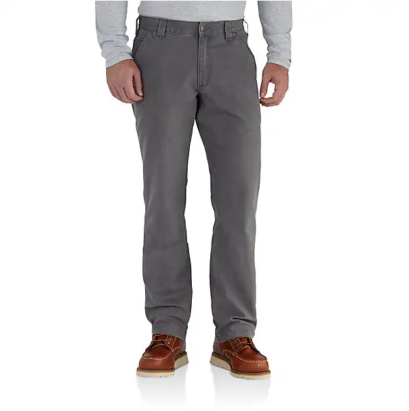 Rugged Flex Relaxed Fit Canvas Work Pant, Gravel Color, Size W36
