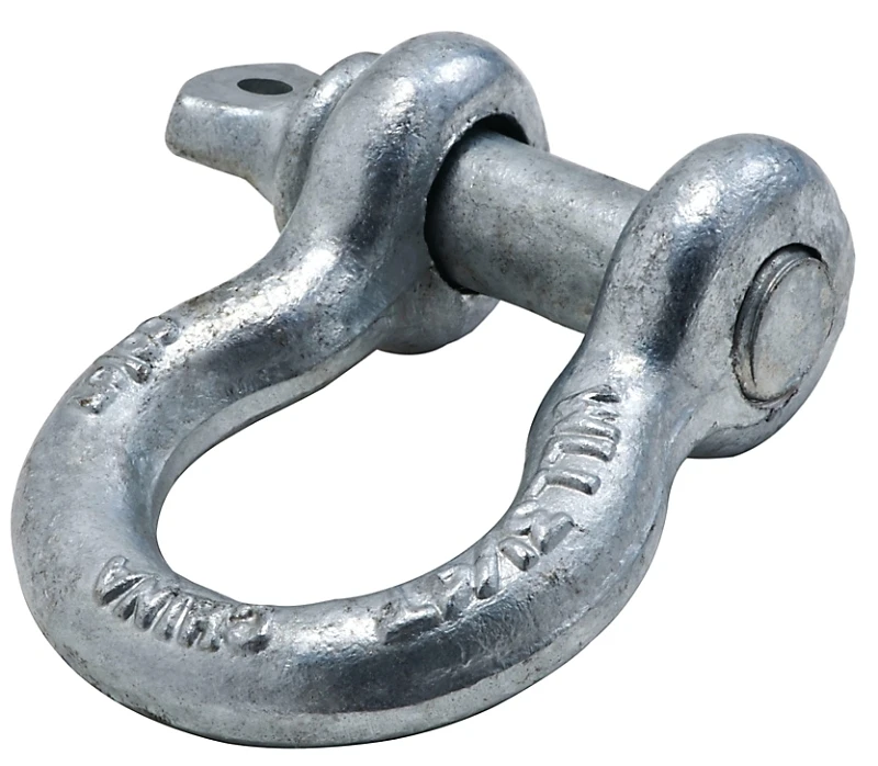 Galvanized Steel Anchor Shackle with Screw Pin, 5/8 Inch Size