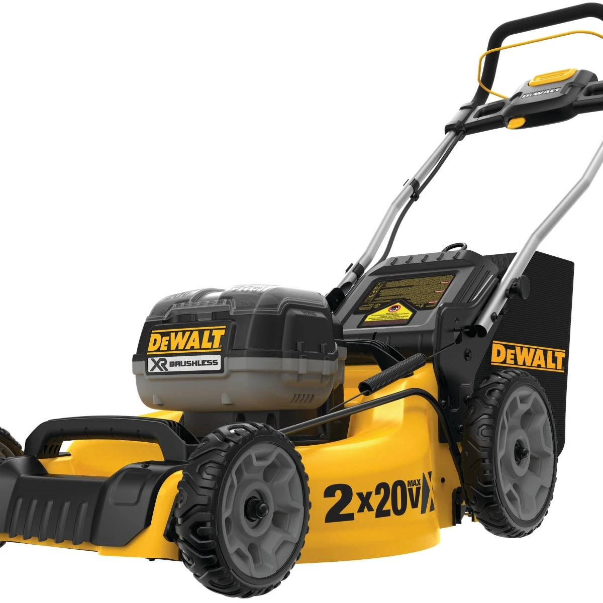 MAX 2 by 20-Volt Cordless 3-in-1 Lawn Mower with Brushless Motor, 21.5-Inch Steel Deck, Includes 2 Batteries and Charger