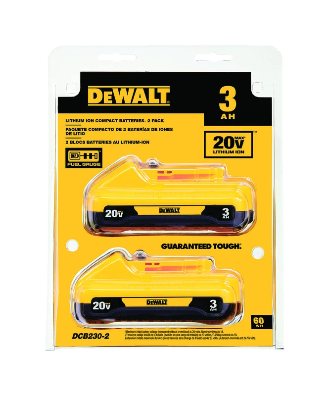 20v Max Dcb230-2 Lithium-ion 3.0 Ah Compact Battery Pack (2-pack) With 3-year Warranty