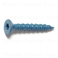 Masonry Screw, 1/4 x 1-3/4 In. Star Flat Head, 100-Pk.