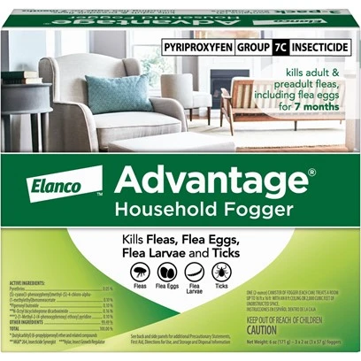 Flea and Tick Household Fogger, (3) 2-oz. Canisters