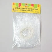 Elastic Bowl Covers, Clear Plastic, 3-Sizes, 12-Ct.