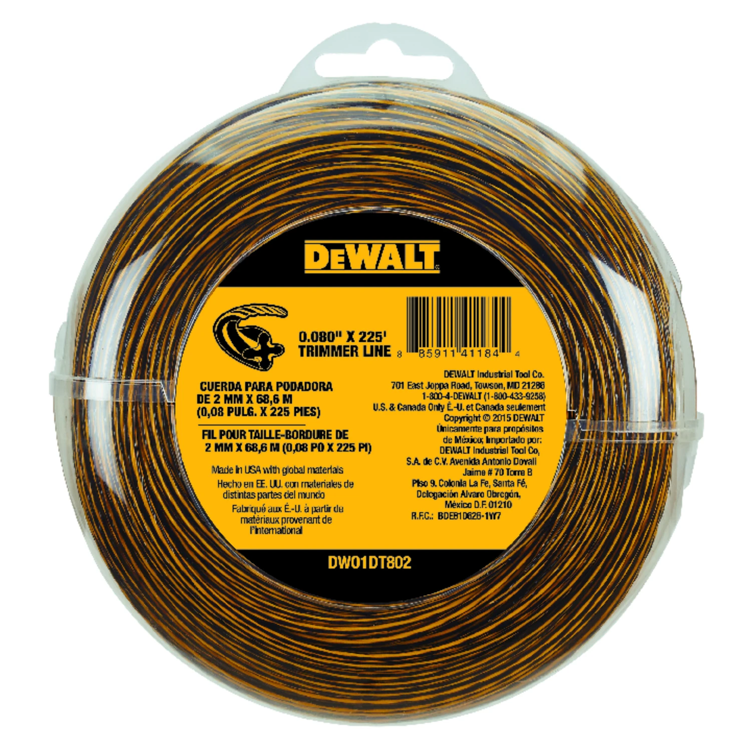 0.080 In. X 225 Ft. Aerodynamic Trimmer Line For Cordless Cutting