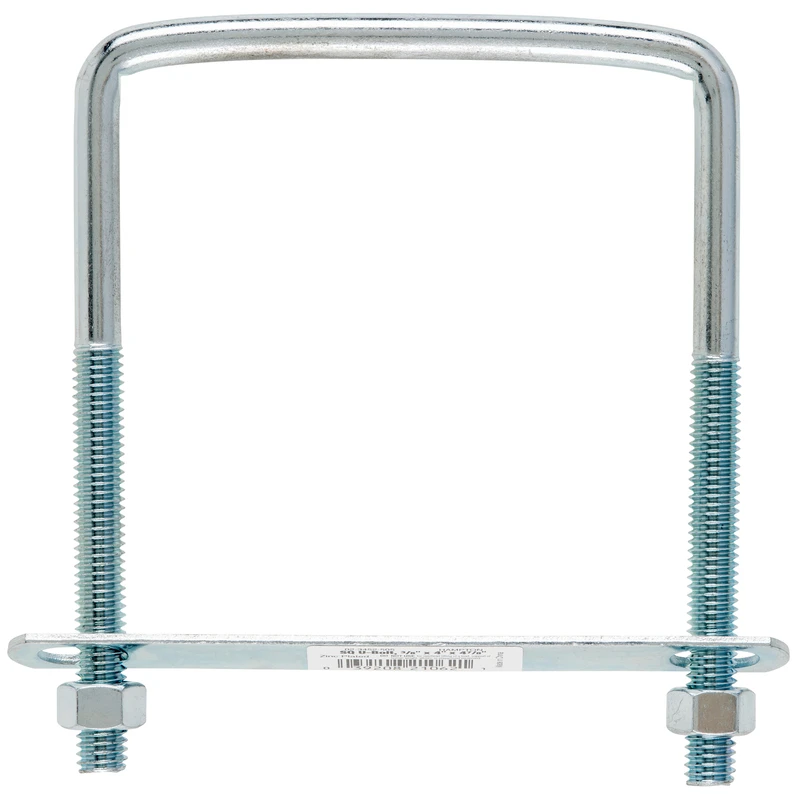 Hampton 3/8 in. X 4 in. W X 5 in. L Coarse Zinc-Plated Steel Square Bend U Bolt
