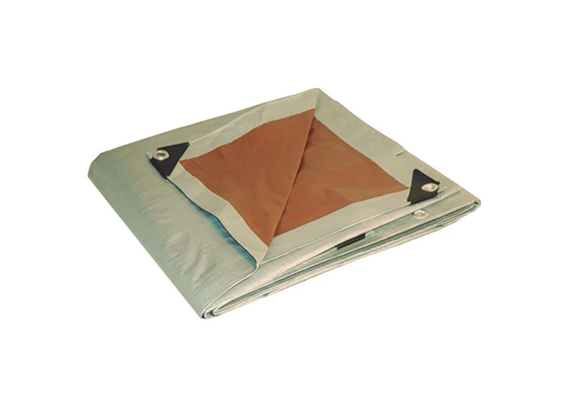 Dry Top 8 Ft. W X 10 Ft. L Heavy Duty Reversible Tarp Brown/silver