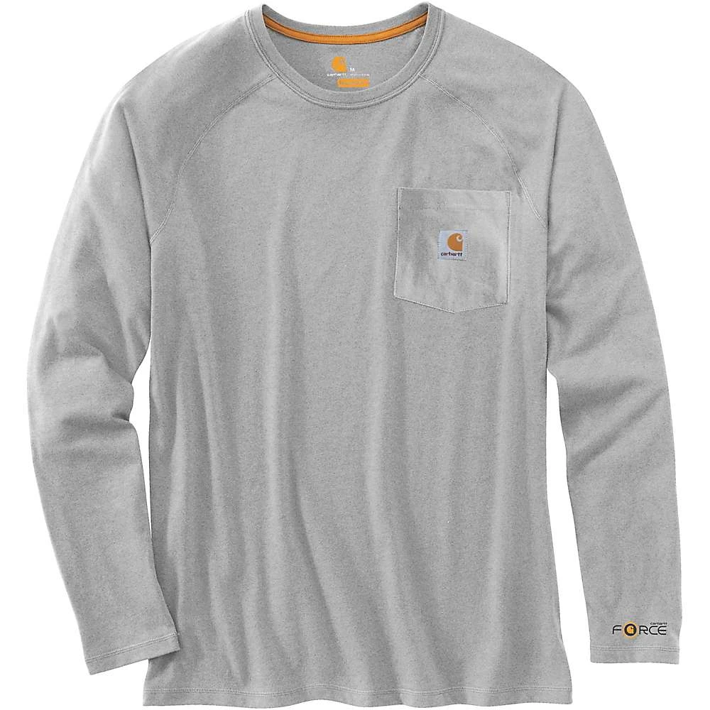 Men's Force Cotton Long Sleeve T-shirt - Heather Gray - Size Large