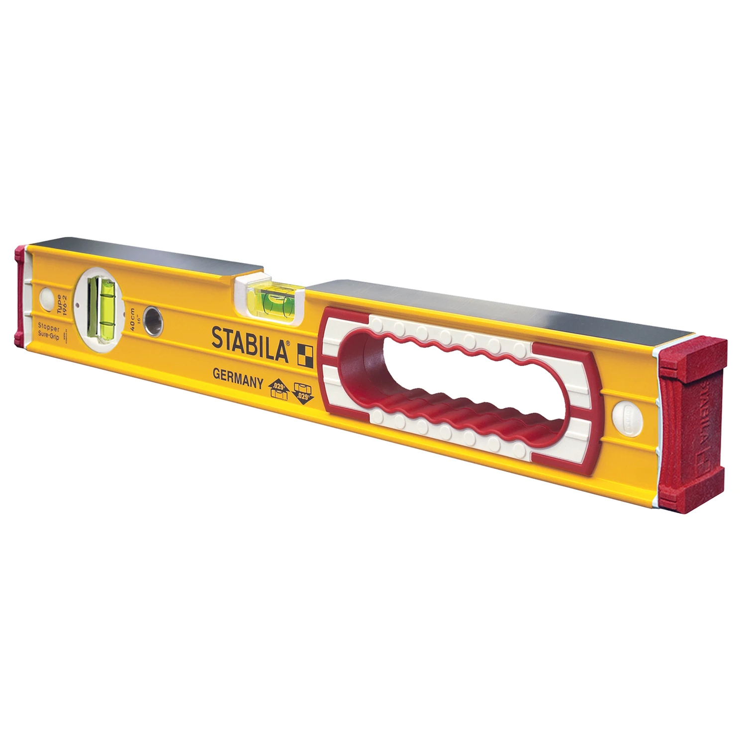 16 Inch Aluminum Type 196 Heavy Duty Level With 3 Vials