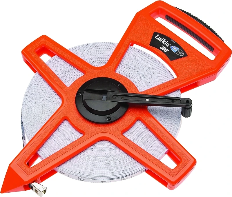 Crescent Lufkin Psfe300 300 Ft Fiberglass Tape Measure, 3/4 In Wide Blade, Orange Case