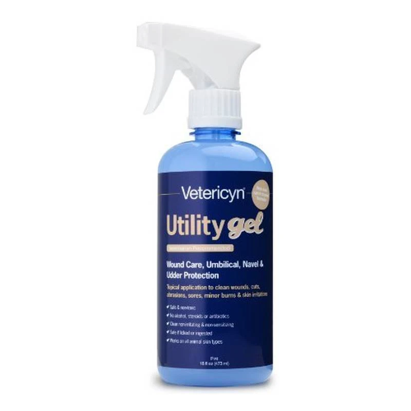 Vetericyn Umbilical, Naval & Udder Gel 16 Ounce Utility Gel For Livestock Care