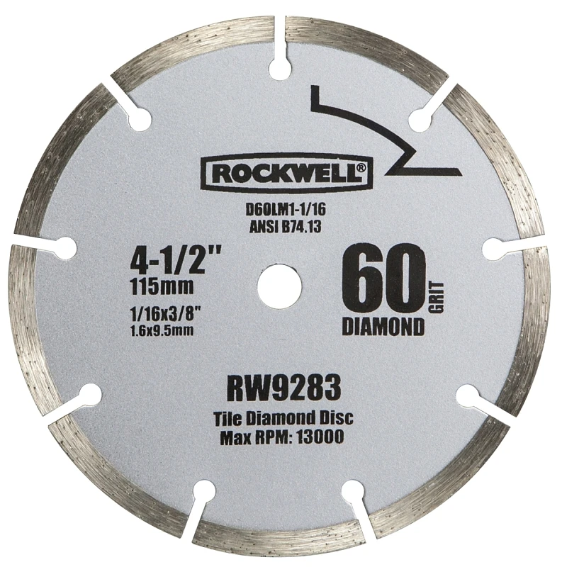 Rw9283 4-1/2 Inch 60-grit Segmented Diamond Saw Blade For Rk3441k
