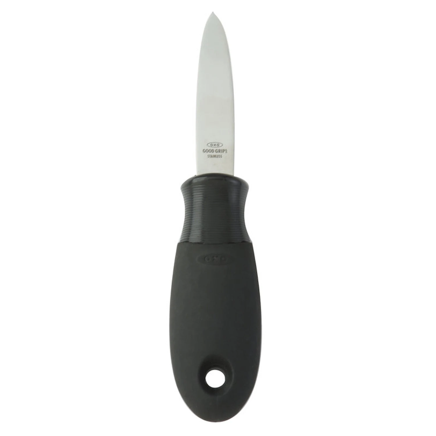 Good Grips Black Stainless Steel Oyster Knife - 6.5 In. Length, Soft Grip Handle