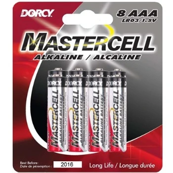 Master Cell Long-Lasting AAA-Cell Alkaline Manganese Battery (8-Pack)