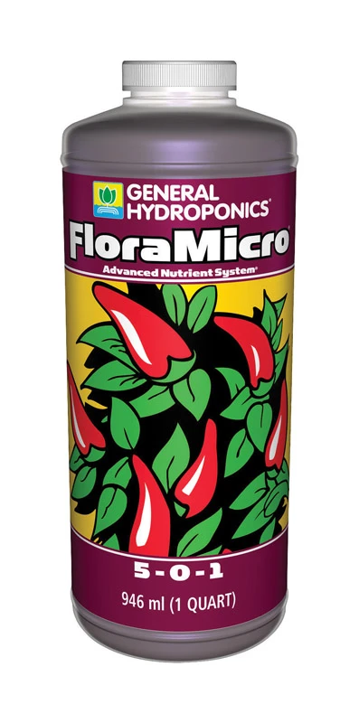 Flora Micro Liquid Nutrient System 1 Quart For Hydroponics