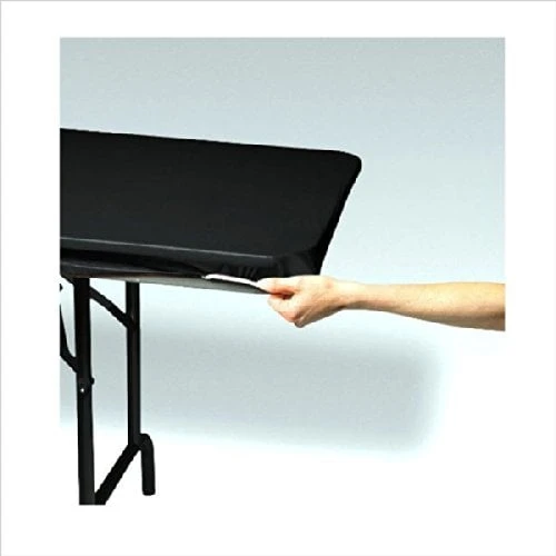 "Creative Converting Stay Put Plastic Tablecloth, Black(701000)"