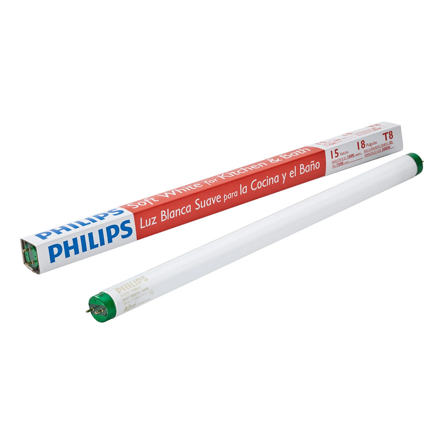 15-Watt 18 in. Linear T8 Fluorescent Light Bulb Soft White (3000K)