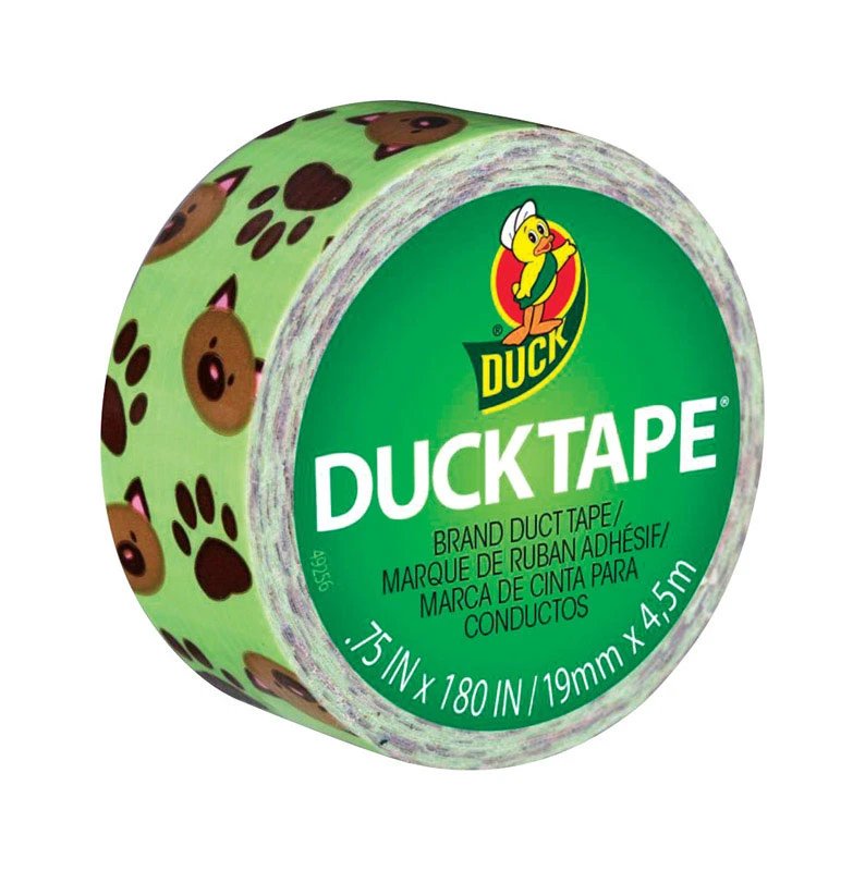 Duck Brand 0.75 In. W X 180 In. L Cats And Paws Mini Duct Tape Roll