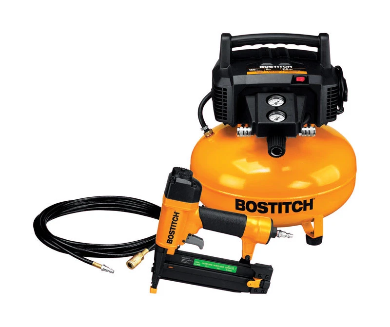 18 Gauge Brad Nailer And Compressor Kit With 6 Gallon Tank