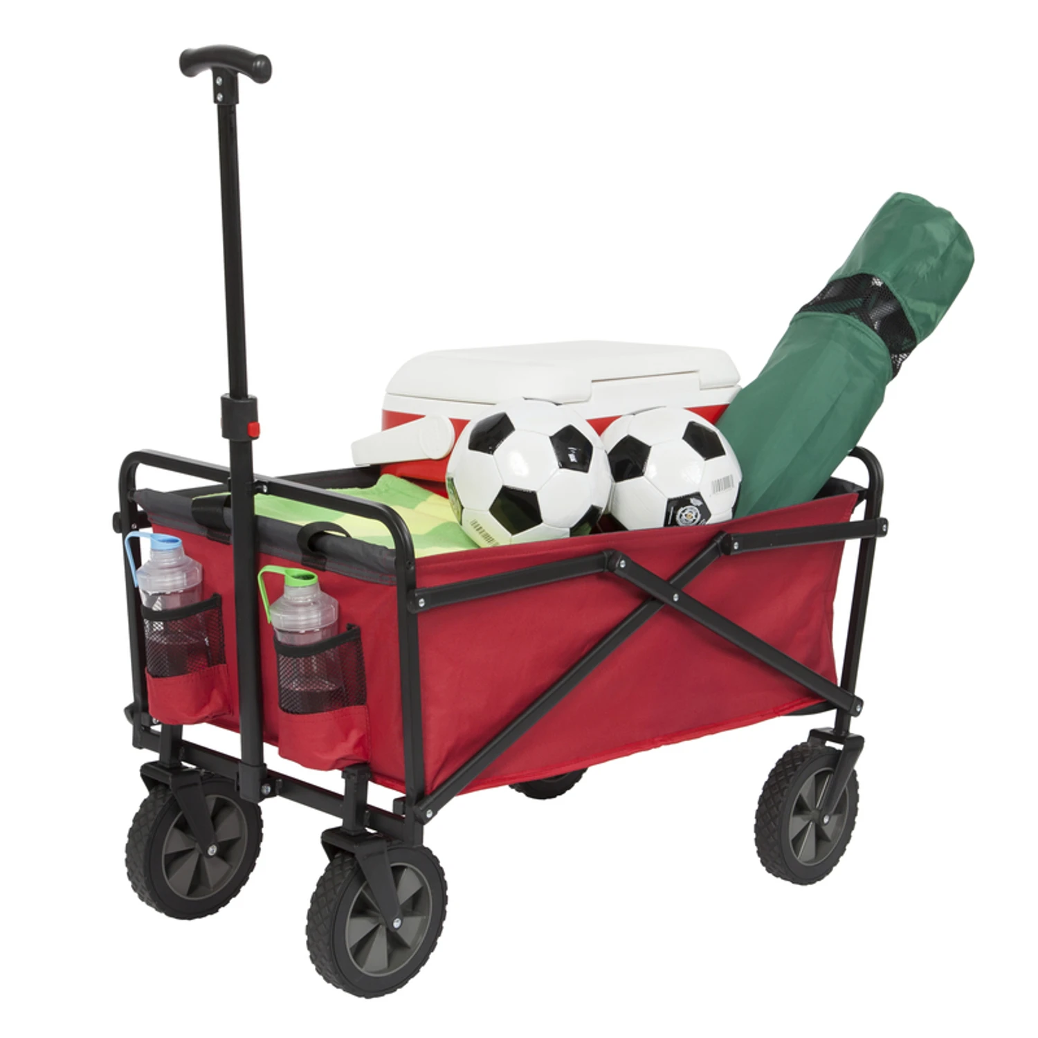 Road Warrior 3.6 Cu Ft Polyester Fabric Utility Cart With Flat Free Tires