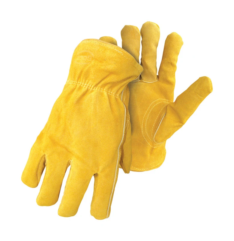 Therm Men's Indoor/outdoor Insulated Driver Gloves Yellow Xl Split Deerskin Leather