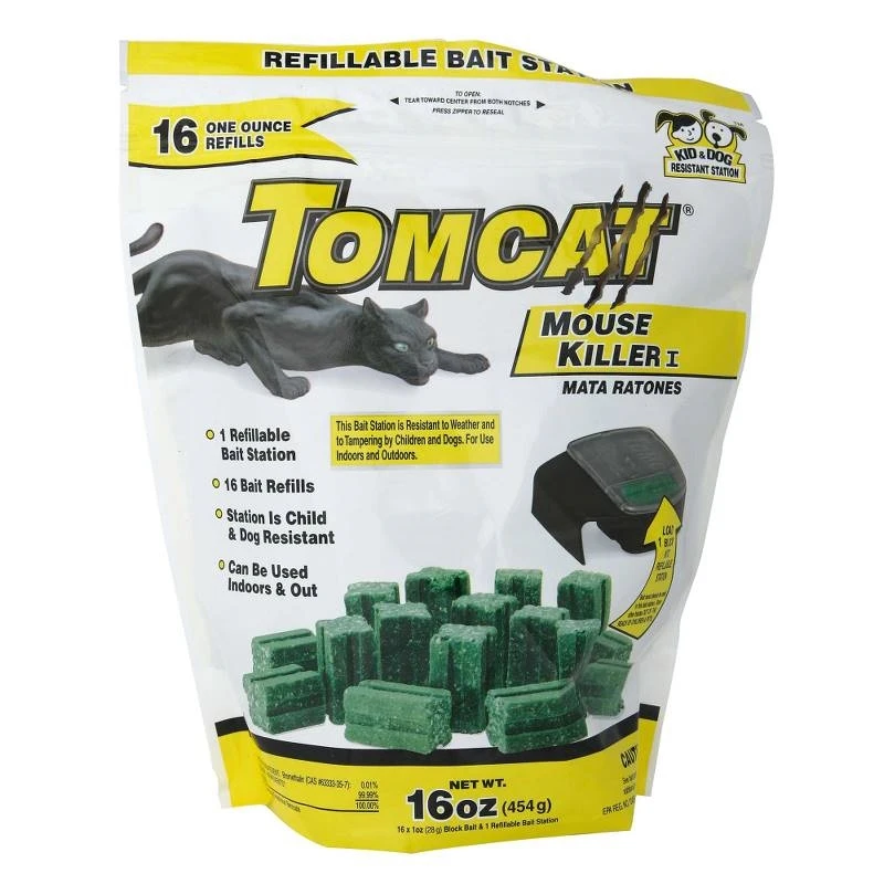 Tomcat Refillable Mouse Killer With 16 Ounce Bait - Model 22786
