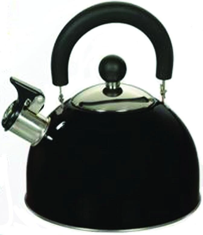 309-bk 2.5 Quart Black Stainless Steel Whistling Tea Kettle