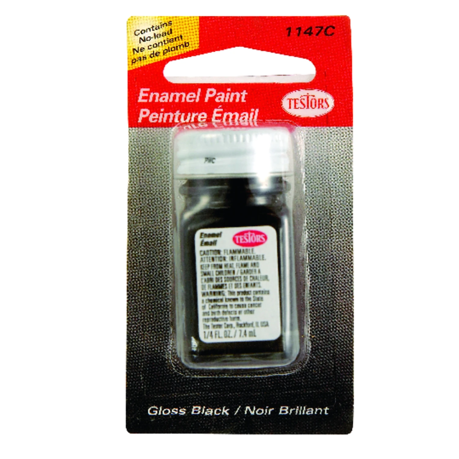 Gloss Black Hobby Paint 0.25 Oz - Enamel For Models And Crafts