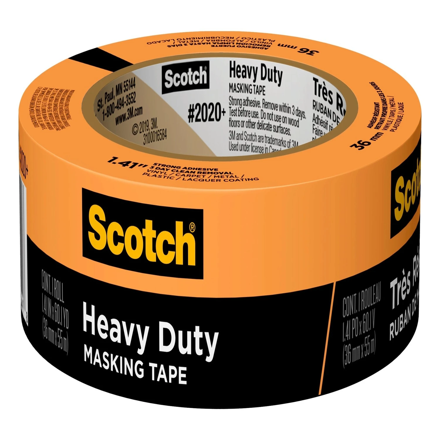 Scotch 1.41 in. W X 60.1 yd L Orange Strong Strength Masking Tape 1 pk