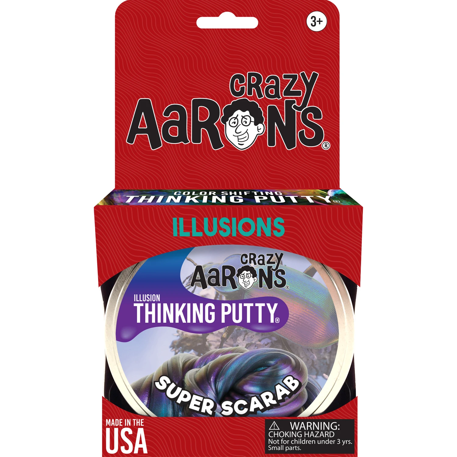 Illusion Thinking Putty Super Scarab Silicone Multicolored 3.2 Oz