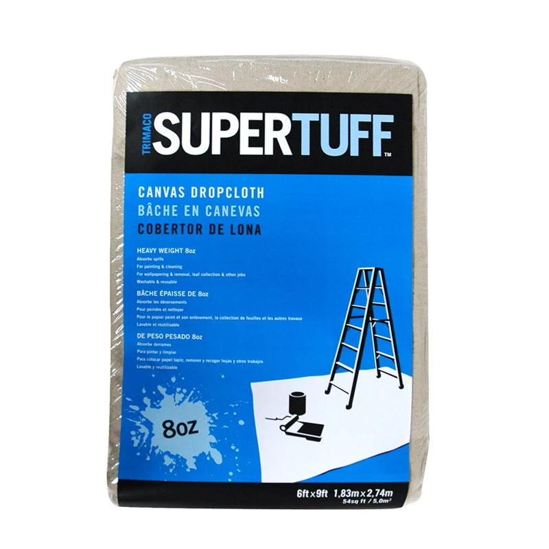 SuperTuff Canvas Drop Cloth, 6 x 9 Ft.