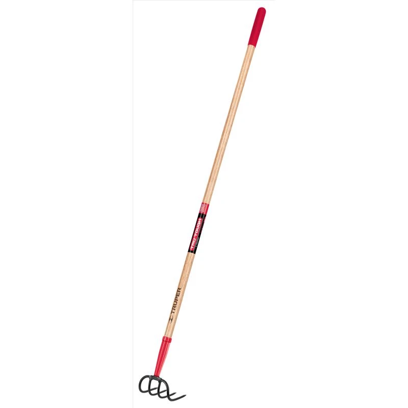 Tru Tough 4 Tine Steel Cultivator With 54 Inch Wood Handle