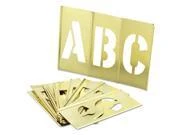33-piece Brass Stencil Letter Set, 3 In, Model 10033