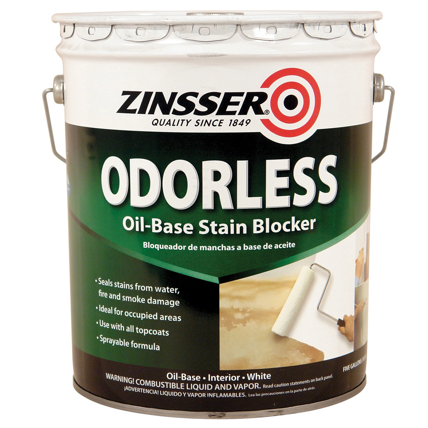 5 Gallon White Flat Oil-based Stain Blocking Primer Model 3950