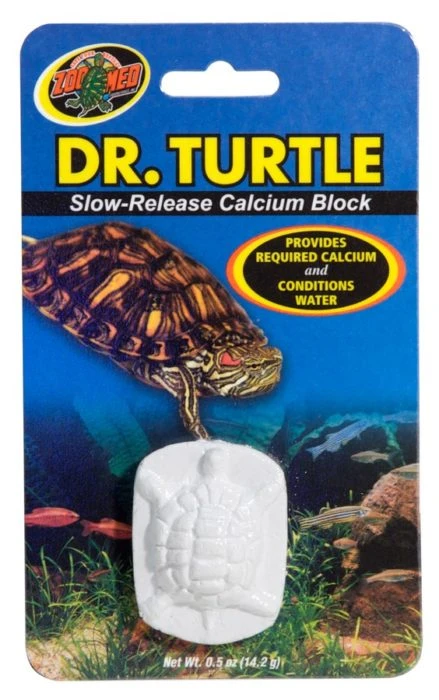 Dr. Turtle Slow Release Calcium Block 0.5 Ounce For Aquatic Turtles
