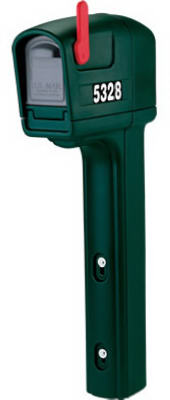 Mailmaster Trimline Standard Mailbox With Post Cover, Spruce Polypropylene, 50.5 X 22.75 X 9.25-in.