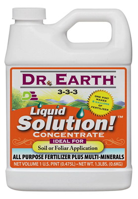 Liquid Solution All-Purpose Organic Fertilizer, 3-3-3, 1-Pt. Concentrate