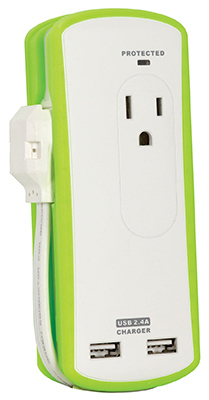 USB Travel Power Pack with Surge Protection