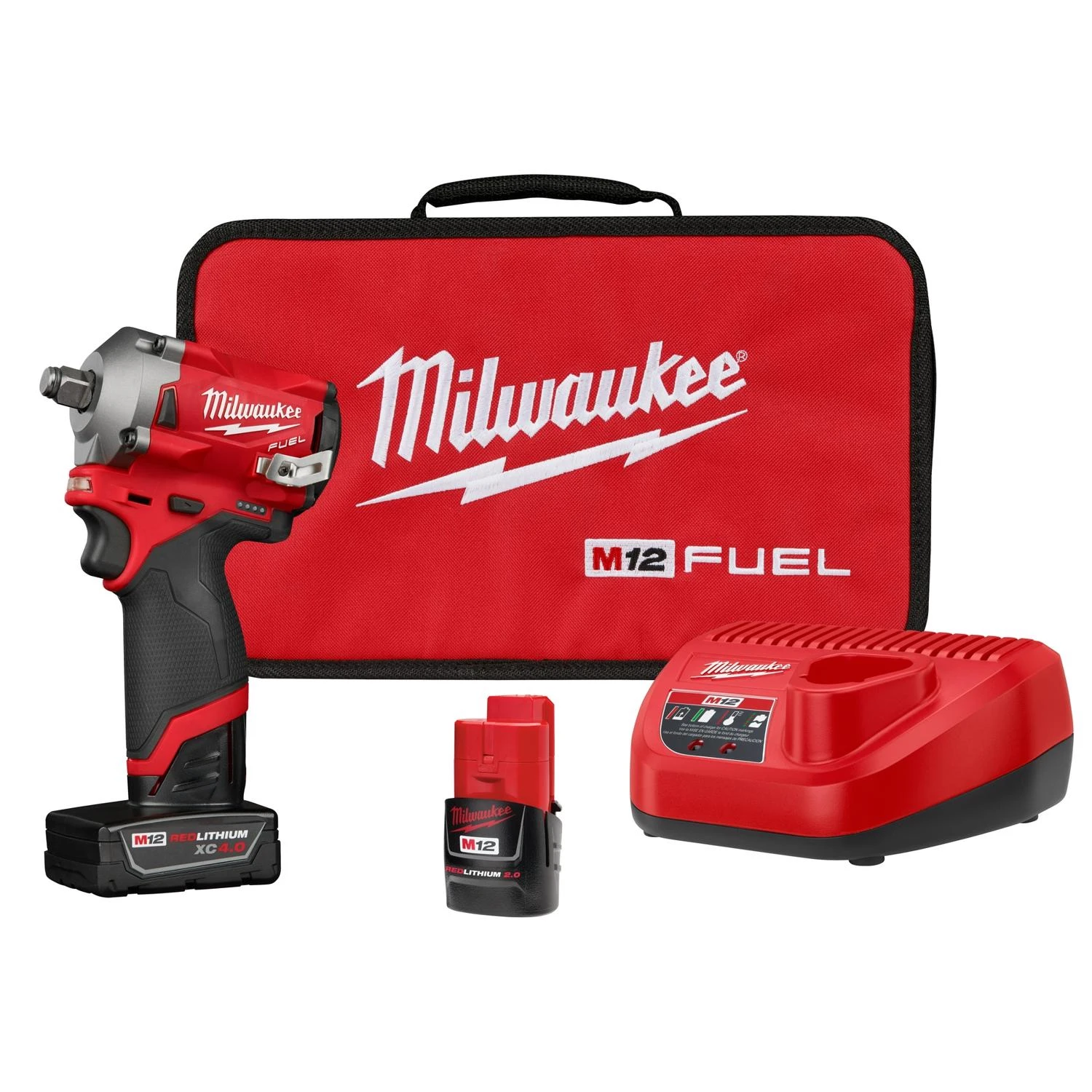 M12 Fuel 1/2 In. Cordless Brushless Stubby Impact Wrench Kit With Battery & Charger